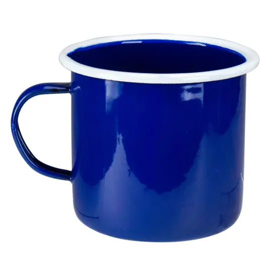 Raz 5.5" Blue and White Adventure Awaits Camping Mug {6}