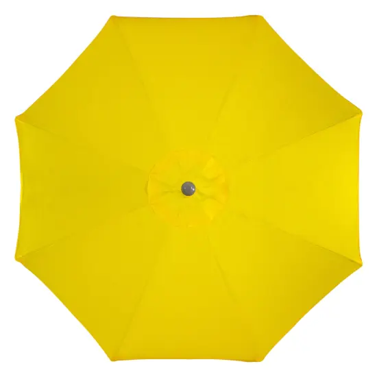 Northlight 9ft Outdoor Patio Market Umbrella with Hand Crank and Tilt, Yellow {5}