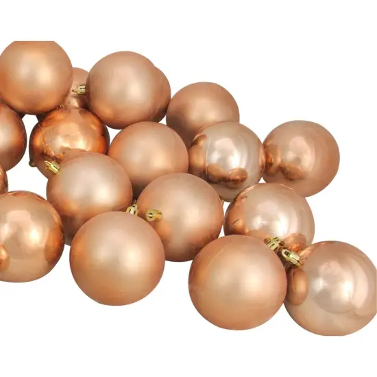 Northlight Shatterproof 2-Finish Christmas Ball Ornaments - 2.5" (60mm) - Almond Brown - 60ct {4}