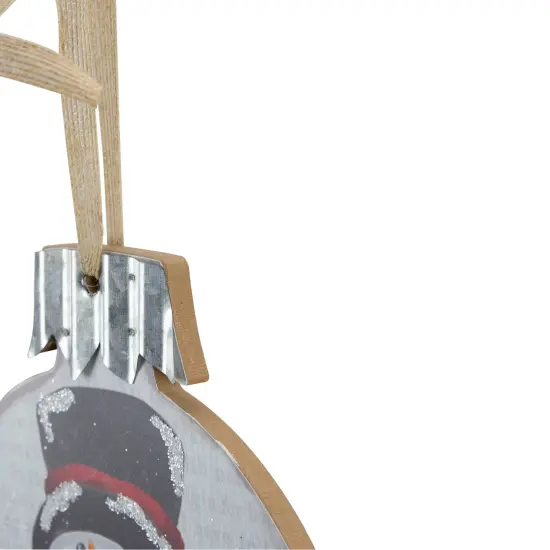 Northlight 9.5" Black and Red Smiling Snowman Christmas Wall Decor {4}