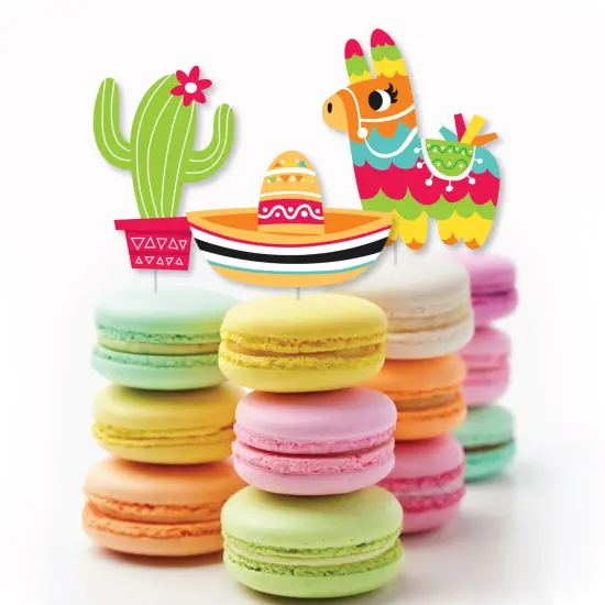 Big Dot of Happiness Pinata Party - DIY Shaped Colorful Fiesta Cut-Outs - 24 Count {4}
