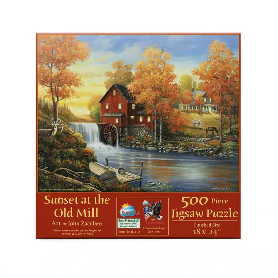 Sunsout Sunset at the Old Mill 500 pc Jigsaw Puzzle 62112 {4}