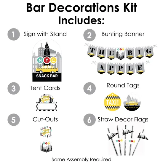 Big Dot of Happiness NYC Cityscape - DIY New York City Party Signs - Snack Bar Decorations Kit - 50 Pieces {4}
