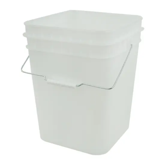 United States Plastic Buckets Tight Fitting Lids Storage 4 Gallon Pack of 5 {4}