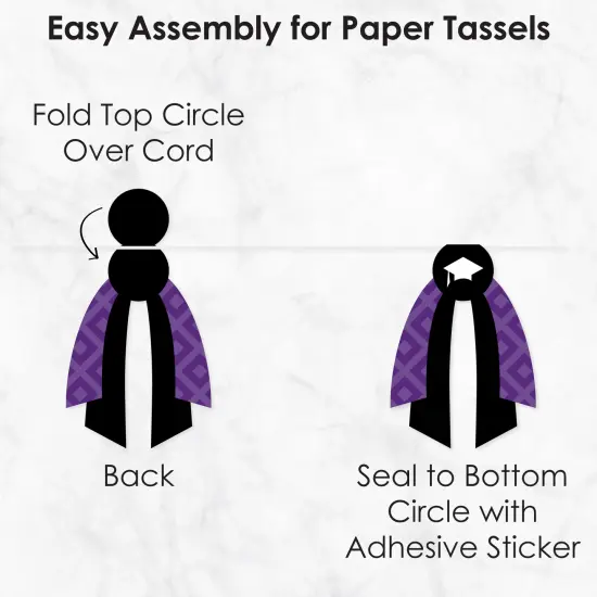 Big Dot of Happiness 30 Piece Purple Graduation Party Pennant Triangle Banner {7}