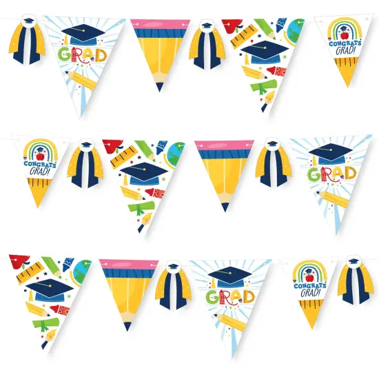 Big Dot of Happiness 30 Piece Elementary Graduation Party Pennant Triangle Banner {1}