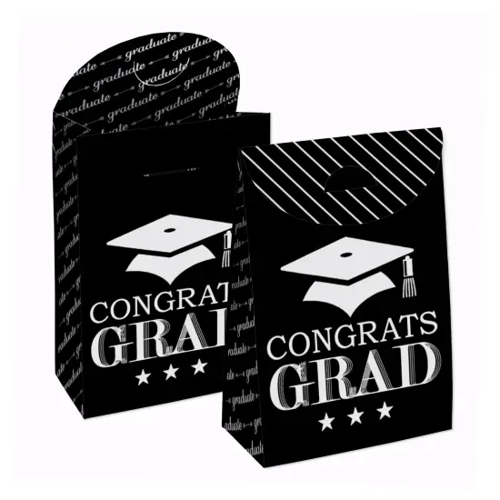 Big Dot of Happiness Graduation Cheers - Graduation Gift Favor Bags - Party Goodie Boxes - Set of 12 {1}
