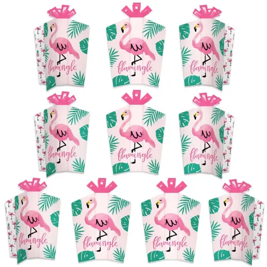 Big Dot of Happiness Pink Flamingo - Party Like a Pineapple - Table Decorations - Tropical Summer Party Fold and Flare Centerpieces - 10 Count {1}