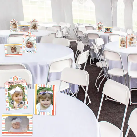 Big Dot of Happiness Hello Rainbow - Boho Baby Shower and Birthday Party 4x6 Picture Display - Paper Photo Frames - Set of 12 {3}