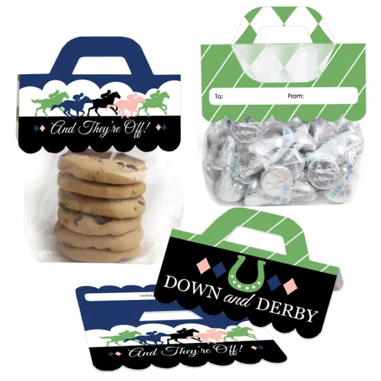 Big Dot of Happiness Kentucky Horse Derby - DIY Horse Race Party Clear Goodie Favor Bag Labels - Candy Bags with Toppers - Set of 24 {1}