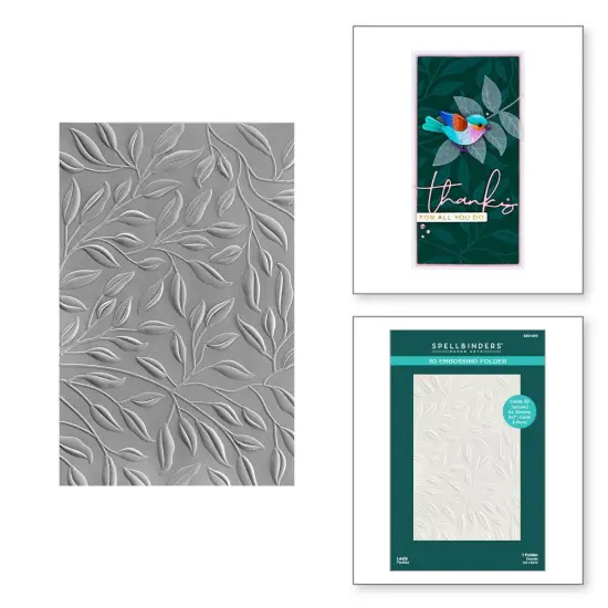 Spellbinders 3D Embossing Folder 5.5"X8.5"-Leafy {6}