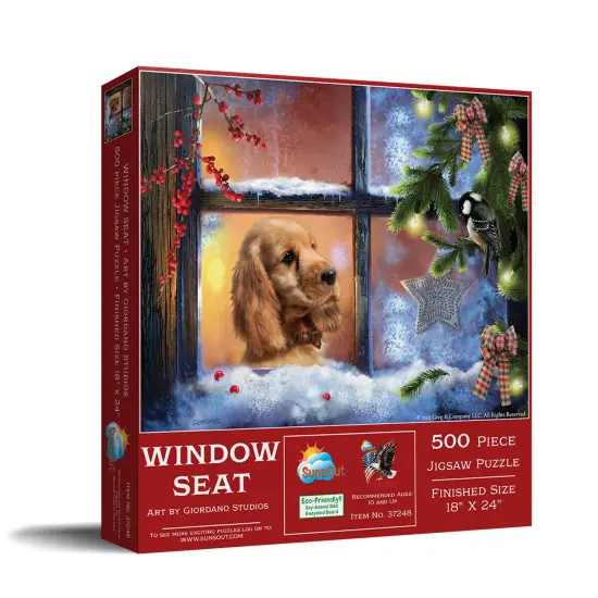 Sunsout Window Seat 500 pc Christmas Jigsaw Puzzle 37248 {3}