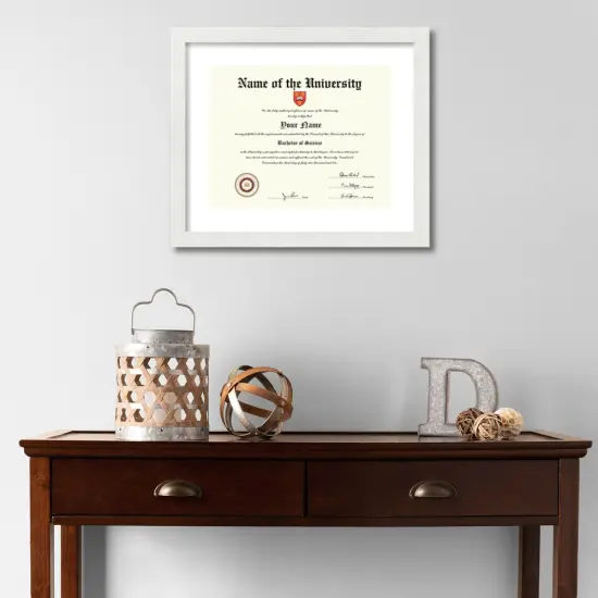 ArtToFrames Collage Photo Picture Frame with 1 - 11x14 inch Openings, Framed in White with Over 62 Mat Color Options and Regular Glass (CSM-3966-726) {2}