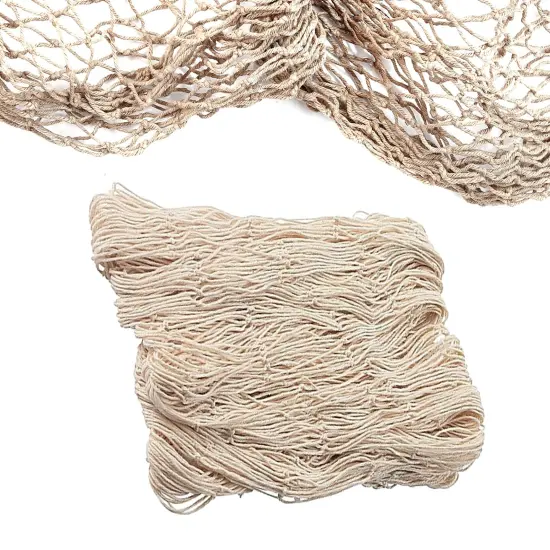 Natural Fish Net Party Decorations for Pirate Party, Hawaiian Party, Nautical Themed Cotton Fishnet Party Accessory by Big Mos Toys {1}