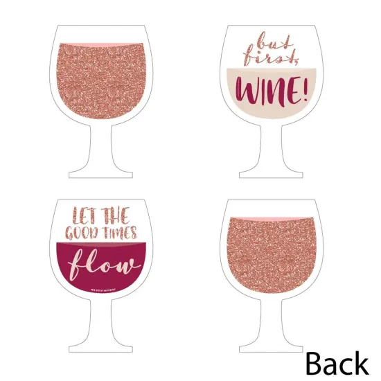 Big Dot of Happiness But First, Wine - Wine Glass Decorations DIY Wine Tasting Party Essentials - Set of 20 {4}