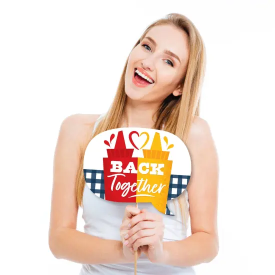 Big Dot of Happiness Missed You BBQ - Backyard Summer Picnic Party Photo Booth Props Kit - 20 Count {4}