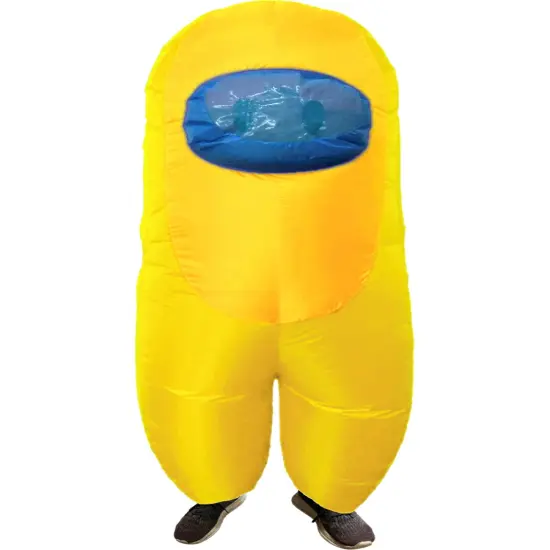 Child's Yellow Imposter Sus Crewmate Killer Inflatable {2}