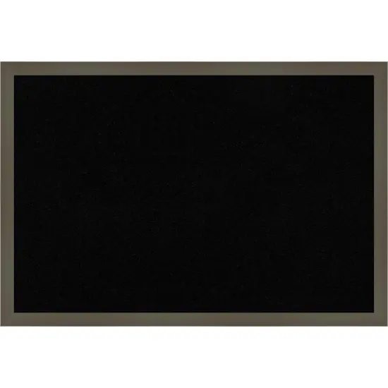 Svelte Wood Framed Corkboard, Black Cork Svelte Clay Grey {1}