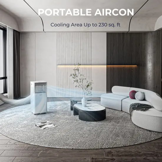 8000 BTU 3-in-1 Air Cooler with Dehumidifier and Fan Mode Grey {7}