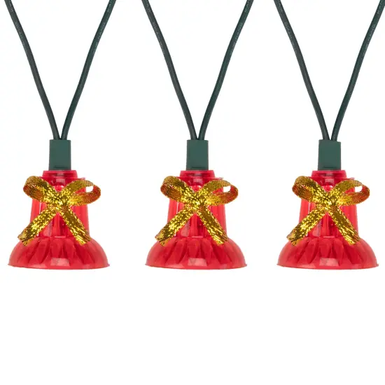 Northlight Multi-Function Musical Bells Christmas Lights - Red - 13' Green Wire - 40ct {3}