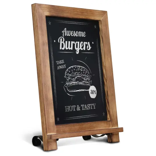 HBCY Creations Hanging or Tabletop Chalkboard with Legs/Wedding Table Sign/Kitchen Countertop Memo Board {6}