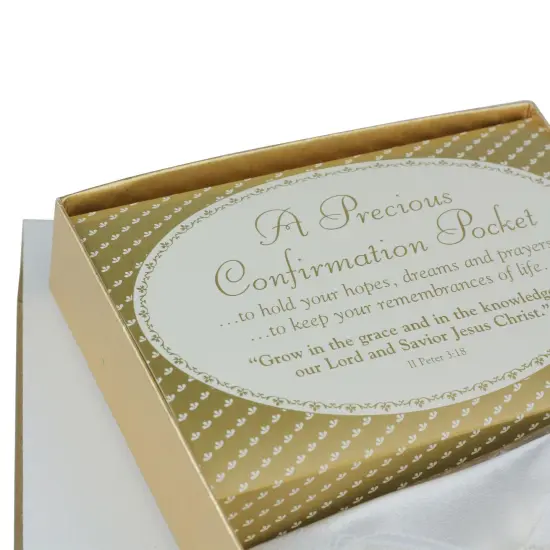 Roman Confirmation Pockets with Dove Pendants - White - Set of 12 {3}