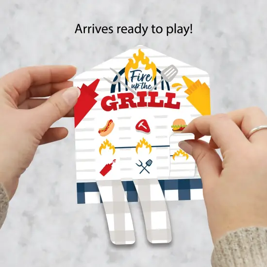 Big Dot of Happiness Fire Up the Grill - Summer BBQ Picnic Party Game Pickle Cards - Pull Tabs 3-in-a-Row - Set of 12 {3}