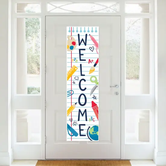 Big Dot of Happiness Back to School - First Day of School Classroom Front Door Decoration - Vertical Banner {1}