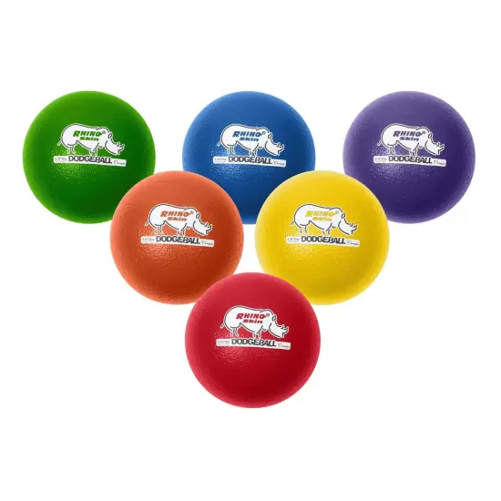 Rhino Skin&reg; 8-Inch Low Bounce Dodgeball Set, Assorted Colors, Set of 6 {2}