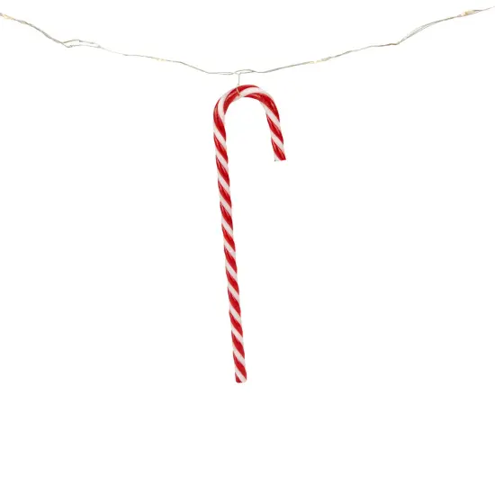 Northlight LED Micro Fairy Candy Cane Christmas Lights - 3' Clear Wire - 10ct Red {5}