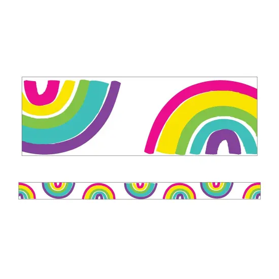 Kind Vibes Rainbows Straight Borders, 36 Feet Per Pack, 6 Packs {2}