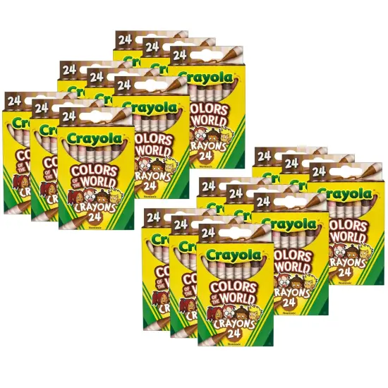Colors of the World Crayons, 24 Per Pack, 12 Packs {1}
