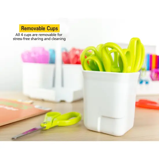 Art & Scissor Caddy with 24 Pack of Blunt Tip Kids Scissors {4}