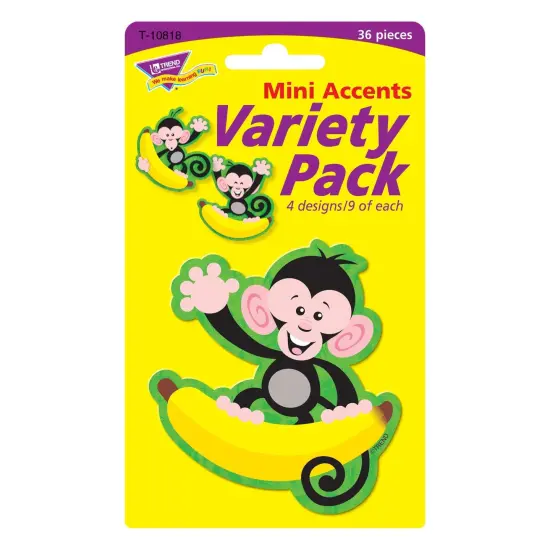 Monkeys and Bananas Mini Accents Variety Pack, 36 Per Pack, 6 Packs {3}