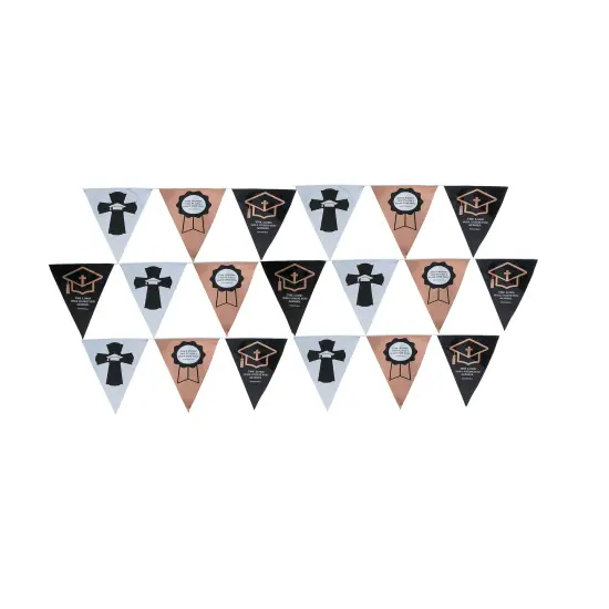 24 Ft. Religious Graduation Ready-to-Hang Plastic Pennant Banner | RAHEEV&reg; {1}