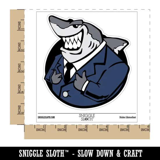 Lawyer Loan Shark in a Business Suit Waterproof Vinyl Phone Tablet Laptop Water Bottle Sticker Set - 5 Pack {1}