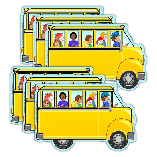 (6 Ea) Large Bus With Kids Notepad {1}