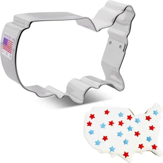 Ann Clark USA Map Cookie Cutter 4" {1}