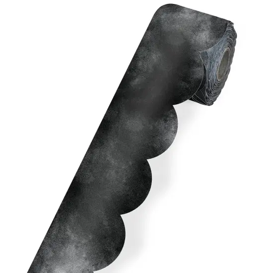 Chalkboard Rolled Scalloped Borders, 65 Feet Per Roll, Pack of 3 {5}