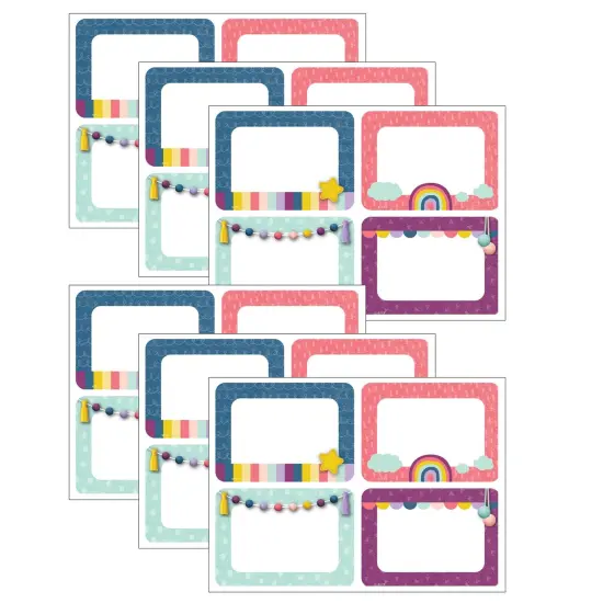 Oh Happy Day Name Tags/Labels - Multi-Pack, 36 Per Pack, 6 Packs {1}