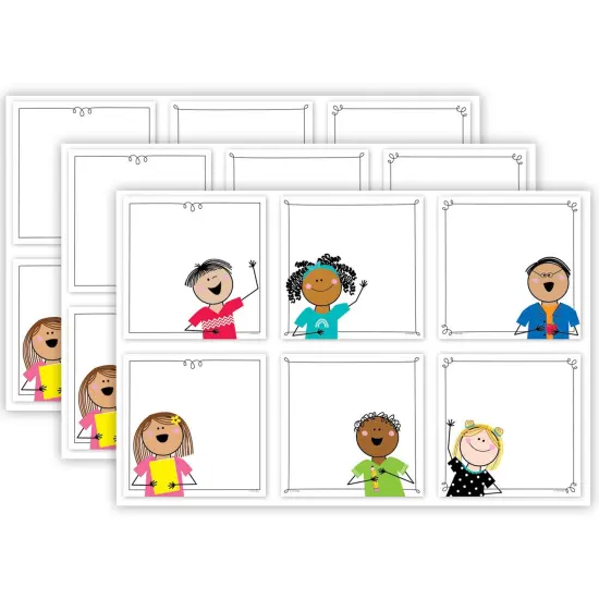 Stick Kids 6" Designer Cut-Outs, 36 Per Pack, 3 Packs {1}