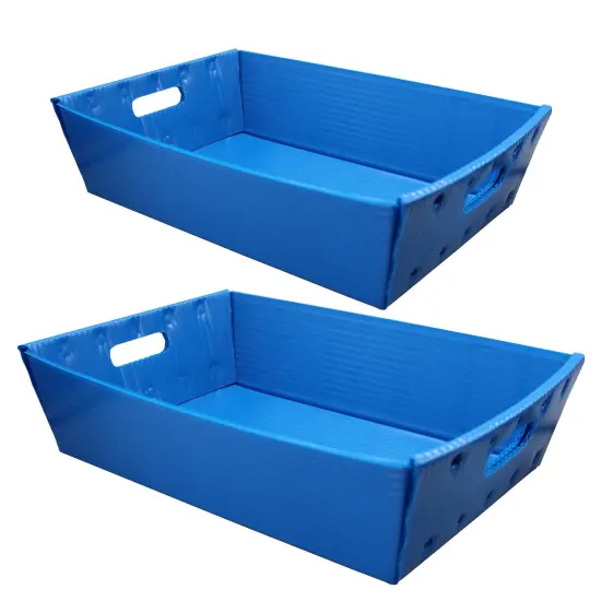 Blue Plastic Letter Tray - 2 Pack {1}