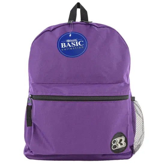 Basic Backpack 16" Purple, Pack of 2 {2}