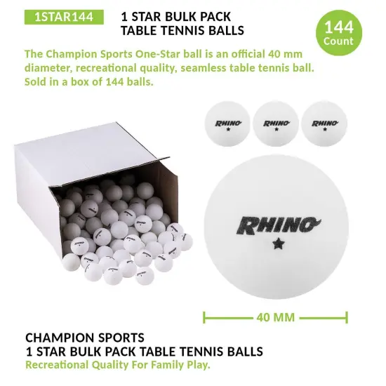 One-Star Table Tennis Ball, Pack of 144 {2}