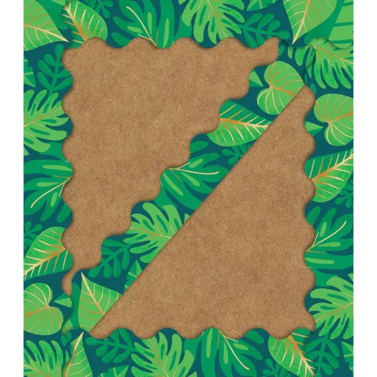 One World Tropical Leaves Scalloped Border, 39 Feet Per Pack, 6 Packs {3}