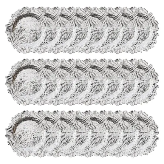 24-Pieces Coral Reef Textured Plates for Party {1}