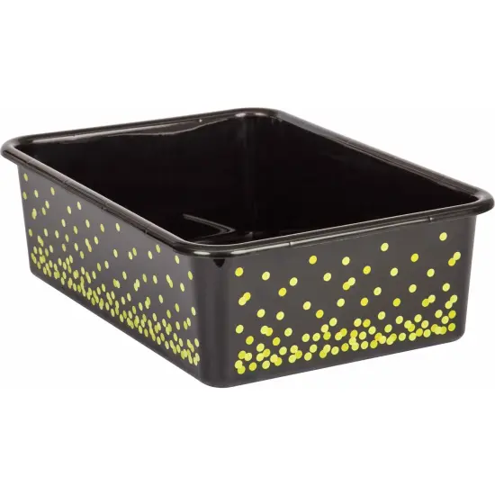 Black Confetti Large Plastic Storage Bin, Pack of 3 {2}
