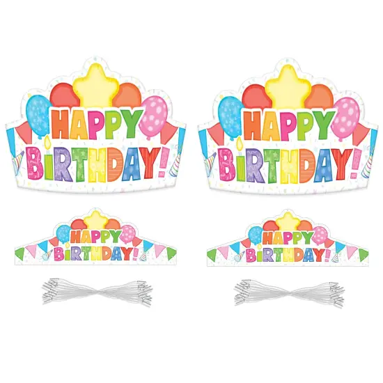Happy Birthday Crowns, 30 Per Pack, 2 Packs {1}