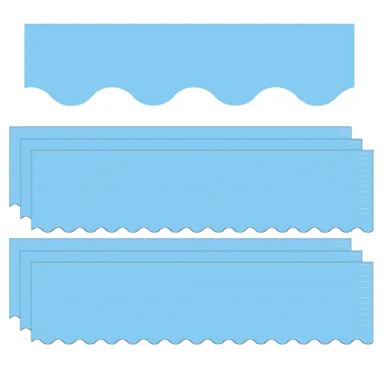Light Blue Scalloped Border Trim, 35 Feet Per Pack, 6 Packs {1}