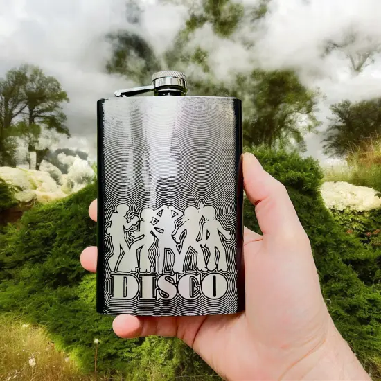 8oz BLACK Disco Flask {5}